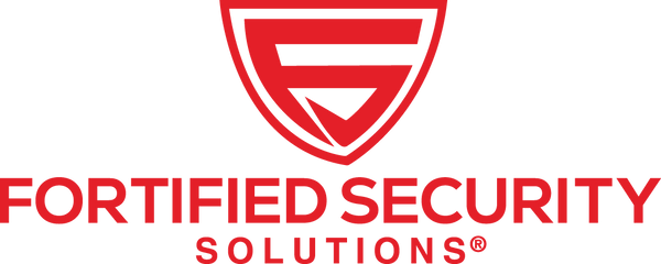 The logo for Fortified Security Solutions, featuring a shield and the name of the company