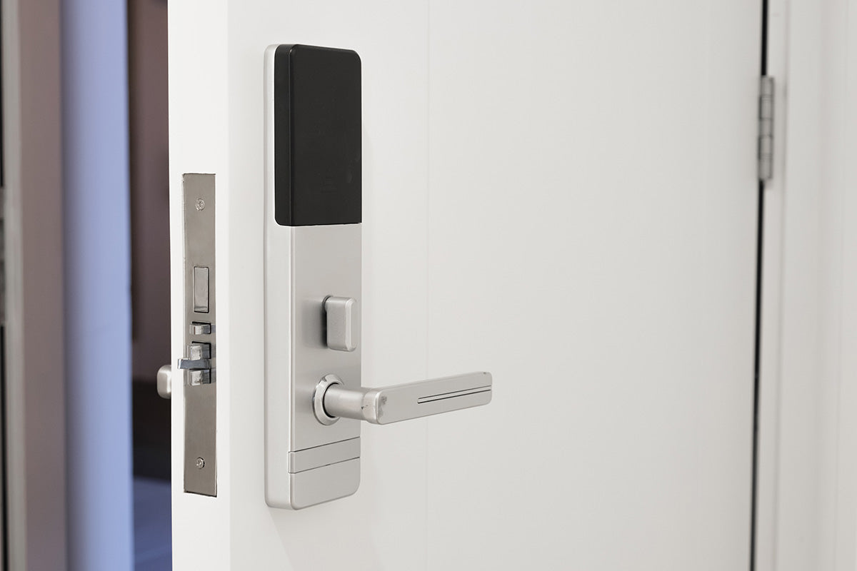 A door handle with an Maglock security feature